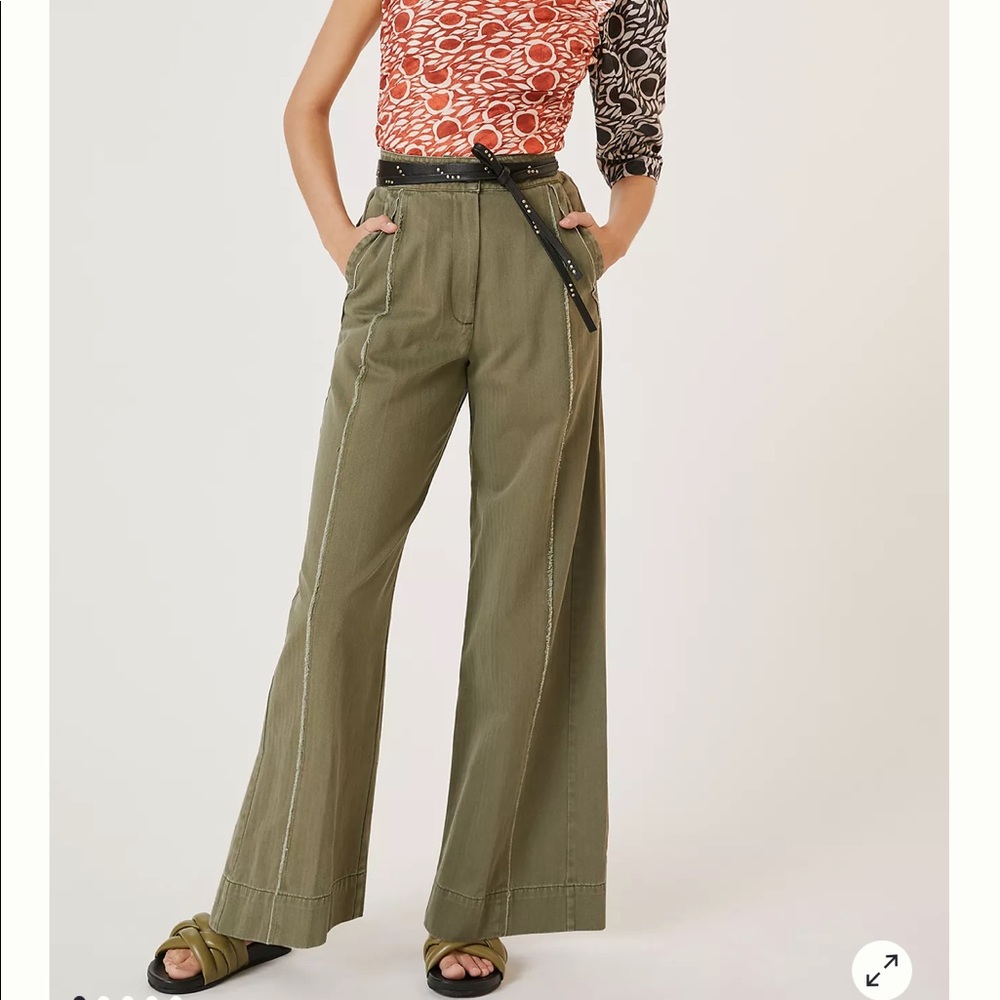 Anthropologie wide- leg military adventure pants size XS